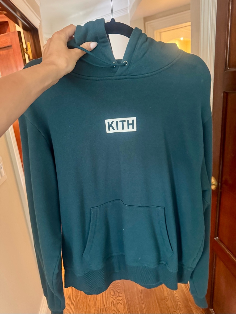 Kith Slate Blue Logo Pullover Hoodie